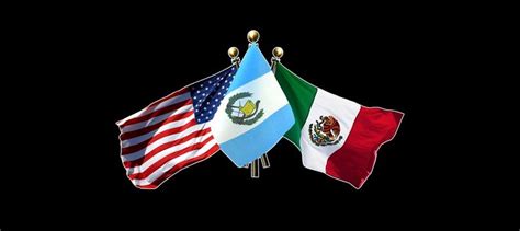 US Guatemala And Mexico 3 Crossed Flags Decal Sticker United States