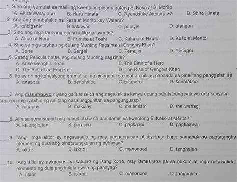 Sino Ang Sumulat Sa Maikling Kwentong Pinamagatang Si Kesa At Morito