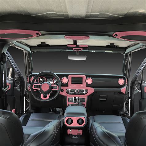 17pcs Interior Decoration Cover Trim Accessories For Jeep Wrangler JL ...