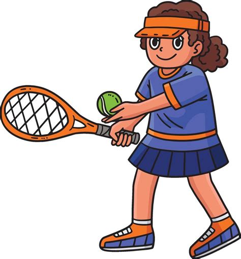 Female Tennis Player Ready To Serve Clipart 49083337 Vector Art At Vecteezy