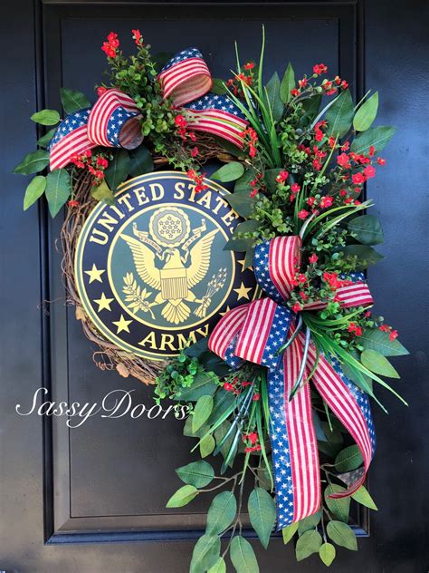 Army Wreath , Patriotic Wreath, Military Wreath, USA, American, US Army ...