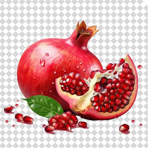 Premium Psd Pomegranate Isolated On Transparent Background Psd File