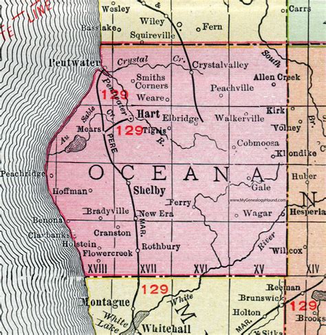 Oceana County Map