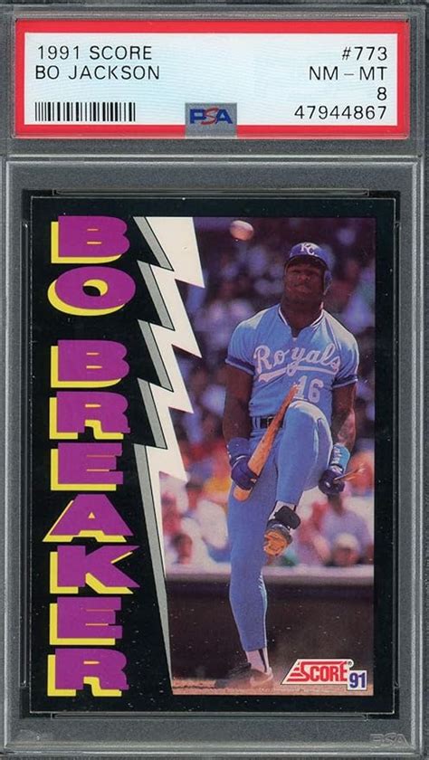 Bo Jackson 1991 Score Bo Breaker Baseball Card 773 Graded Psa 8 At