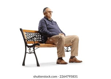 Serious Mature Man Sitting On Bench Stock Photo 2264795831 Shutterstock