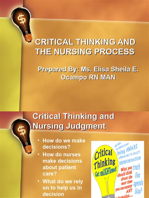 Nursing Process Pdf Critical Thinking Nursing