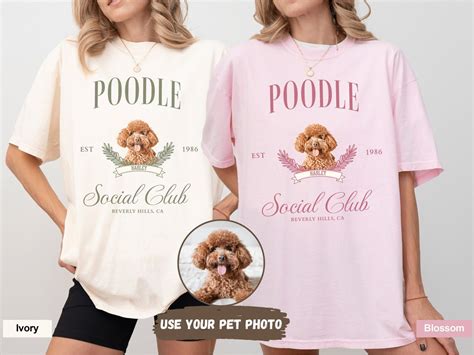 Custom Poodle Portrait And Name Social Club Shirt Poodle Shirt Poodle