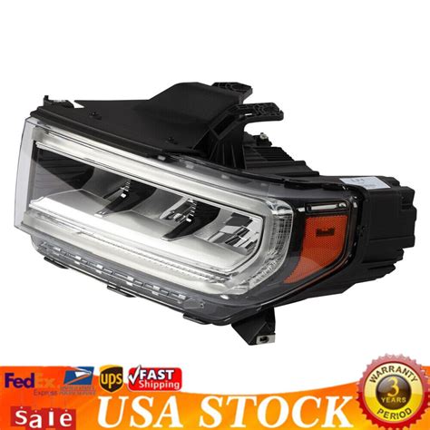 Led Headlight For 2020 2023 Gmc Acadia Sl Sle Slt Denali Left Side Headlamp Assy Ebay