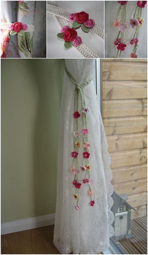 15 Lovely Ideas To Decorate With Crochet Flowers Crochet Curtain