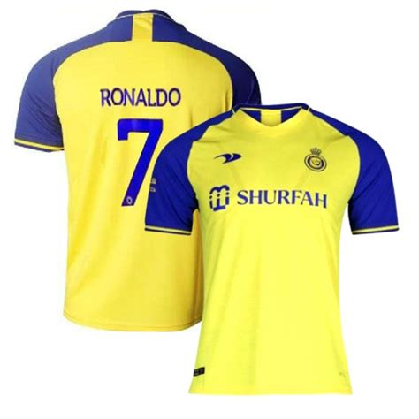 Cristiano Ronaldo 7 Al Nasser Team 2022 23 Unisex Shirt Jersey Yello