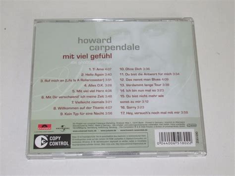 Howard Carpendale With Too Feel Großen Erfolge Polydor 0651802