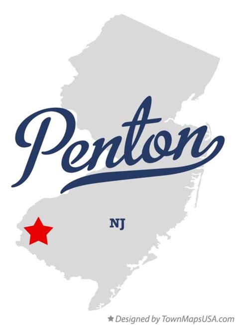 Map of Penton, NJ, New Jersey