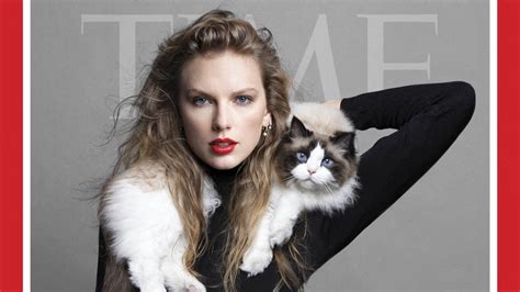 Taylor Swift Cat On Time Cover Benjamin Button In Person Of Year Photo