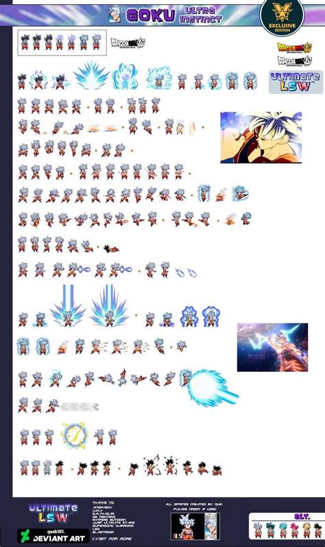 Mastered Ultra Instinct Goku Ultimate LSW Sheet By XBae12 Sprite