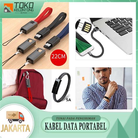 Jual Kabel Data Gantungan Kunci Portabel Paduan Seng Inovatif Kabel