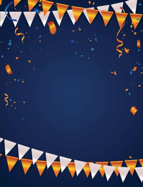 Orange Confetti White Background Illustrations Royalty Free Vector