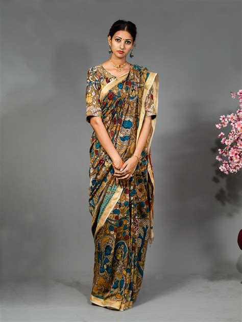 Hastlekh Pen Kalamkari Saree 20 Shop Online For Best Womens Clothing