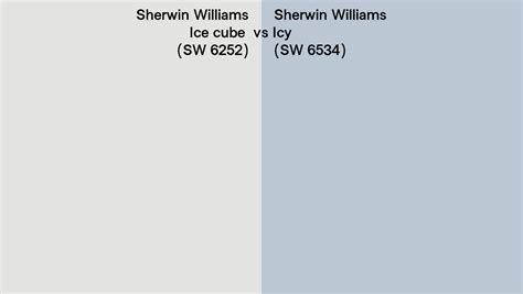 Sherwin Williams Ice Cube Vs Icy Side By Side Comparison