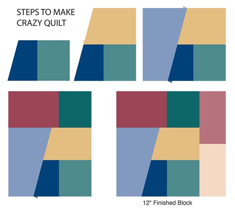 Crazy Quilt Quilt Template By Quilting From The Heartland