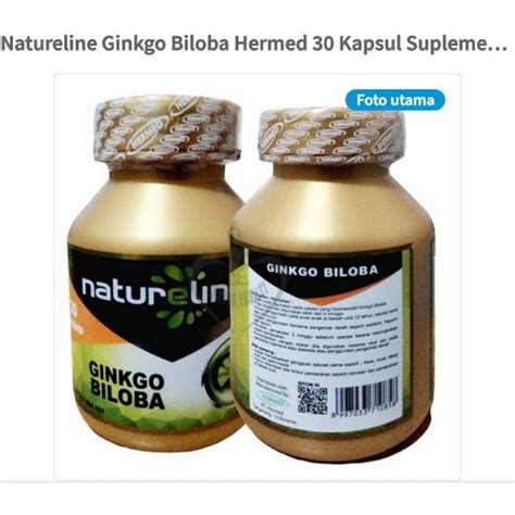 Jual Natureline Ginkgo Biloba Hermed Kapsul Suplemen Kesehatan