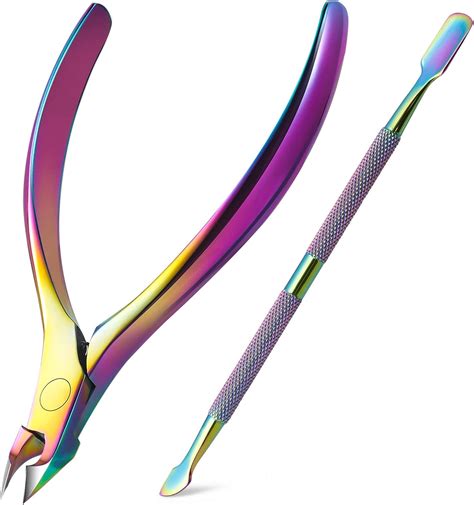 BEZOX Cuticle Clippers With Cuticle Pusher Set Precise Cuticle Nipper