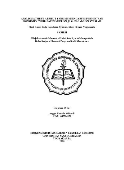Analisis Atribut Atribut Yang Mempengaruhi Permintaan Konsumen Terhadap