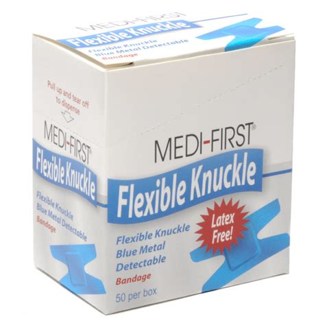 Medique Blue Metal Detectable Woven Knuckle Bandages 50 Box Superior