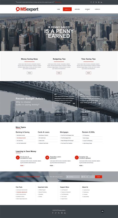 Investment Website Template