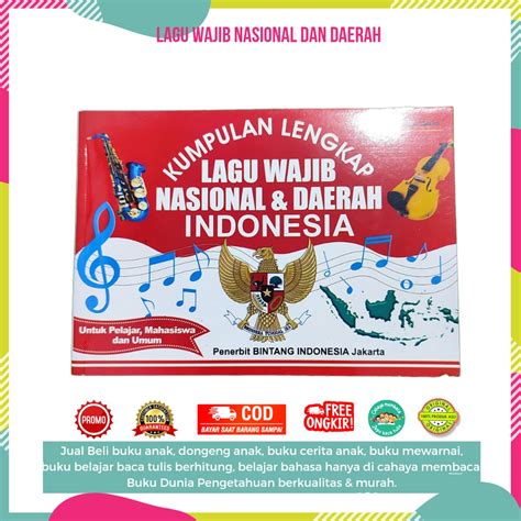 Jual Lagu Wajib Nasional Dan Daerah Kumpulan Lengkap Disertai Not Balok