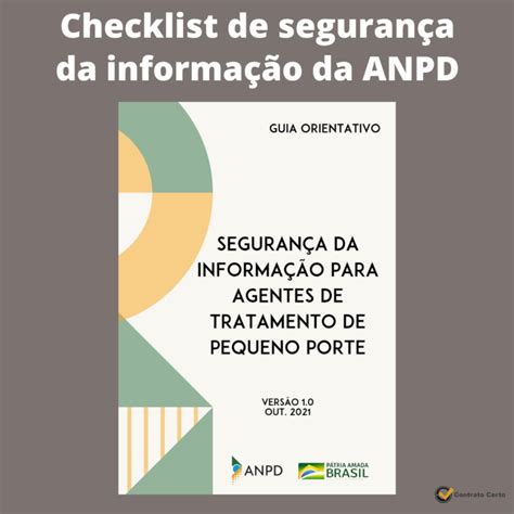 Checklist De Segurança Da Informação Da Anpd Contrato Certo