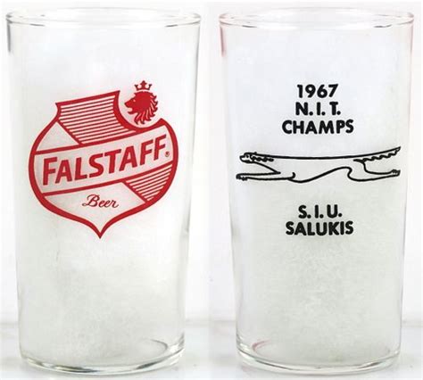 1967 Falstaff Beer Siu Salukis 4¾ Inch Tall Straight Sided Acl