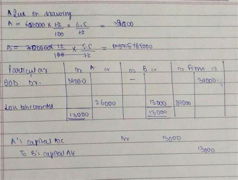 A And B Were Partners Sharing Profit Ratio During The Year Ended