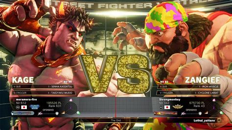 SFV Champion Edition Meramera Fire KAGE Vs Kichipa ZANGIEF