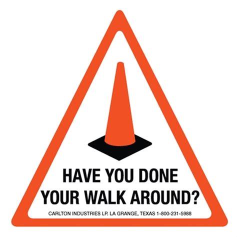 Walk Around Safety Decal Carlton Industries