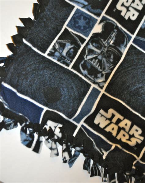 Star Wars Blanket Darth Vader Fleece Tie Blanket By CraftyMom75