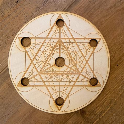 Merkaba Metatrons Cube Sphere Holder Crystal Grid Metatrons Cube