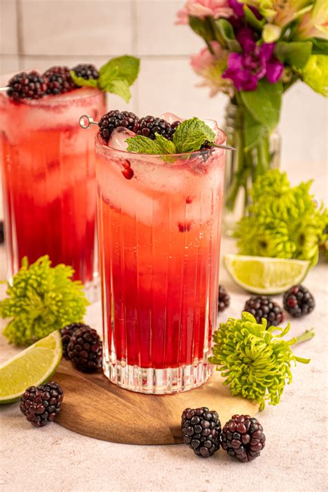 Blackberry Mint Mojito Mocktail Thyme For A Drink