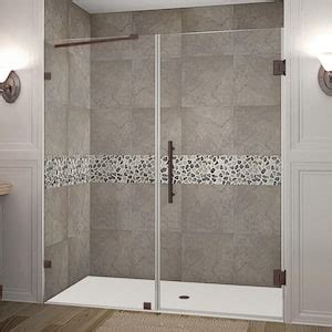 Aston Nautis In X In Completely Frameless Hinged Shower Door