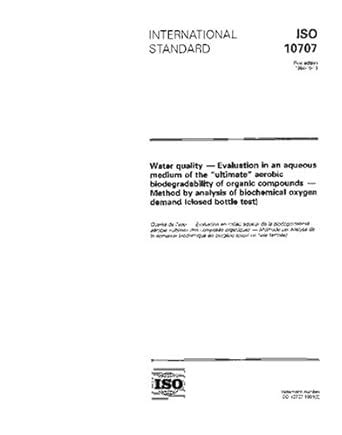 Iso Water Quality Evaluation In An Aqueous Medium Of The