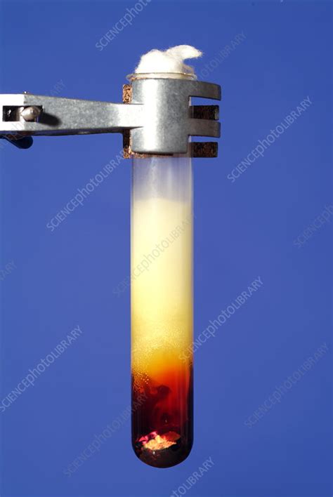 Copper Reacting With Sulphur Stock Image A500 0592 Science Photo