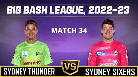 🔴sydney Thunder Vs Sydney Sixers Live Score Thu Vs Six Bbl Live