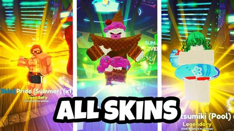 All New Summer Skins Showcase Anime Adventures Youtube