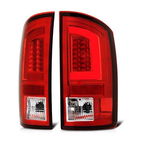 07 08 Dodge Ram 1500 07 09 Ram 2500 3500 Led Tube Tail Lights Red Clear