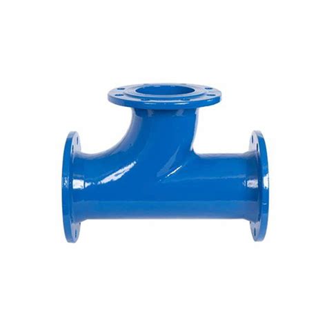 Iso2531 Pn16 Dn100 Ductile Cast Iron Pipe Fittings All Flange Radial Tee All Flanged Tee And