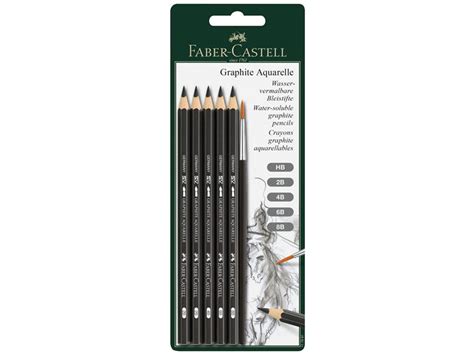 Zestaw ołówków akwarelowych Faber castell 5 szt blister pędzel