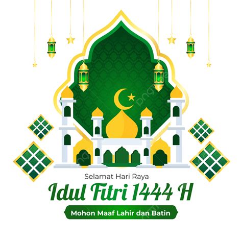 Feliz Eid Al Fitr 2023 1 Shawwal 1444 H Vetor PNG Desculpa Por Ter