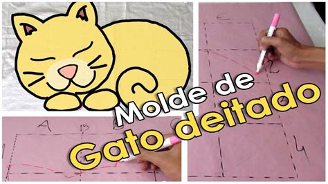 Diy Molde Gato Deitado Para Tapetes De Frufru Fa A Voc Mesmo Youtube