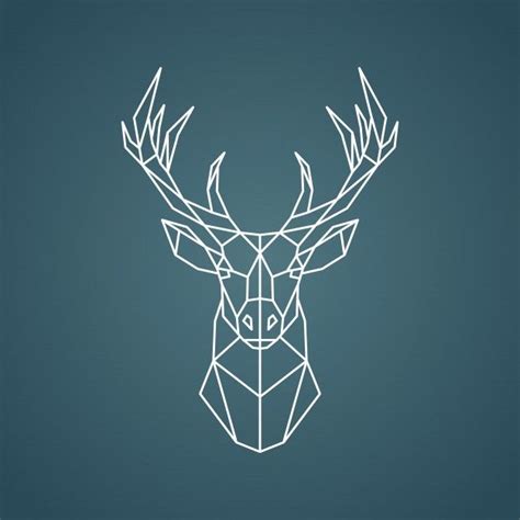 Geometric Deer Portrait In 2020 Geometric Deer Art Geometric Deer