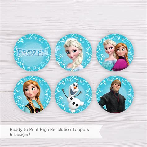 Frozen Cupcake Toppers Dgtally