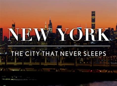 New York: The City That Never Sleeps TV Show Air Dates & Track Episodes